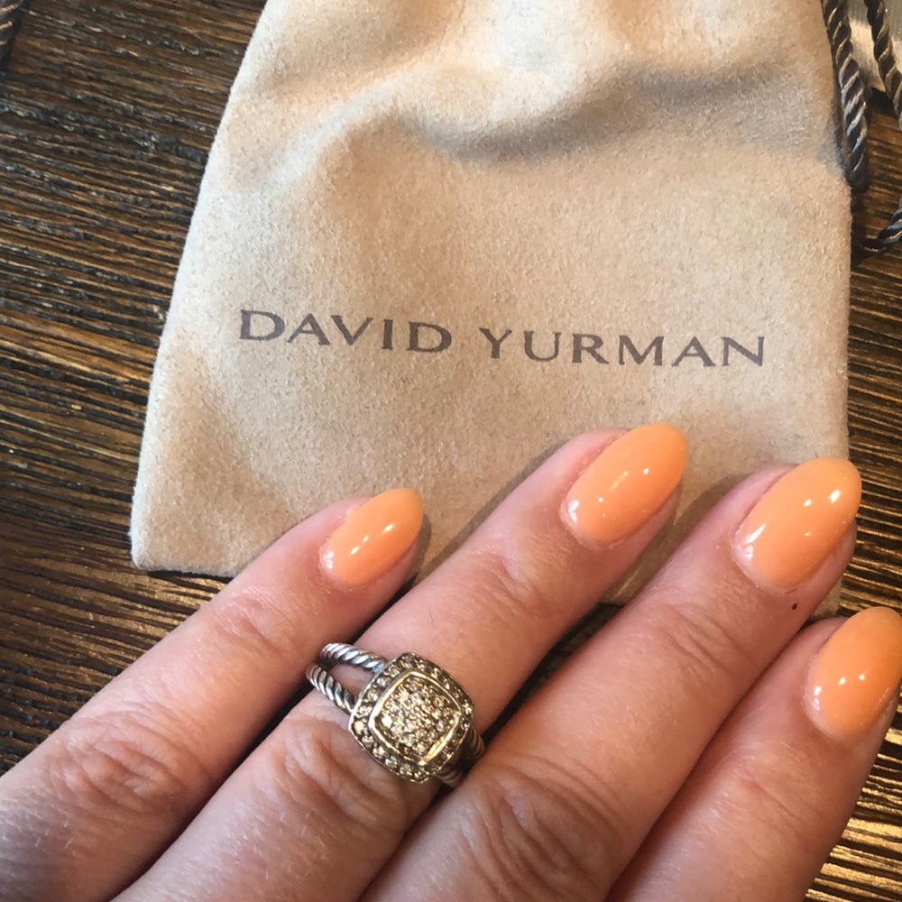 David Yurman 7mm pave diamond petite Albion ring